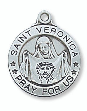 Sterling Silver St. Veronica Medal