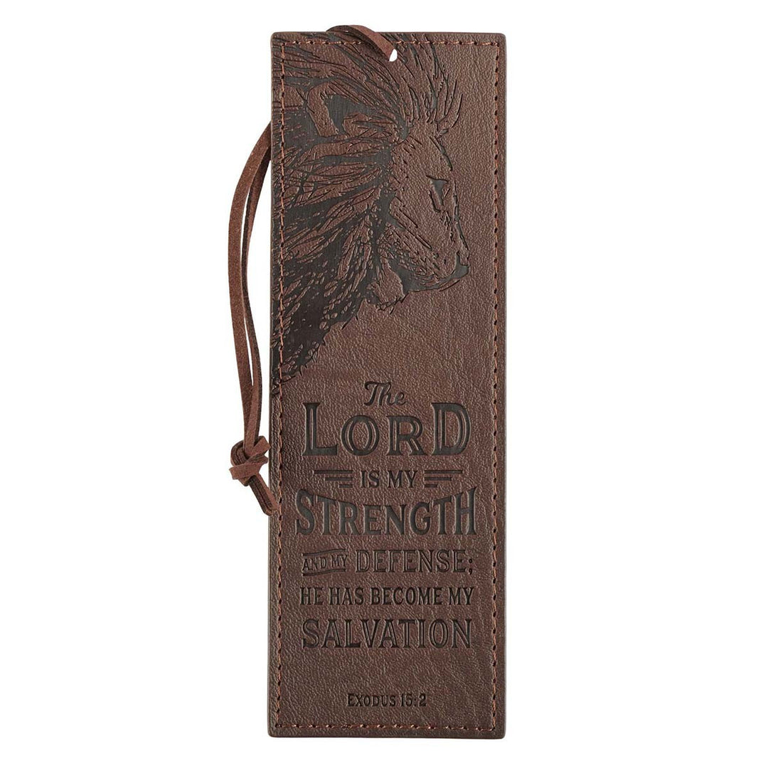 The Lord is My Strength Faux Leather Bookmark