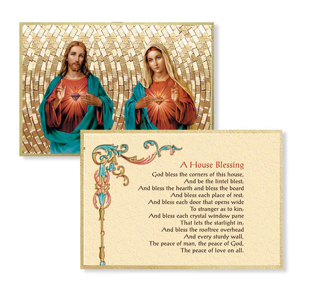 4" x 6" The Sacred Hearts House Blessing Mosaic Plaque
