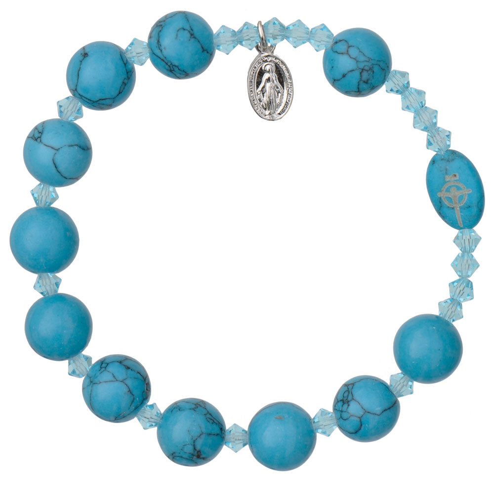 Genuine Turquoise Rosary Bracelet