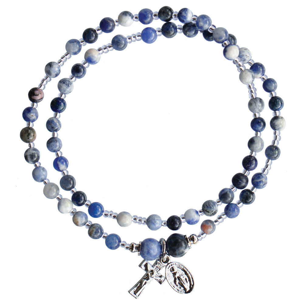 Twist Sodalite Rosary Bracelet