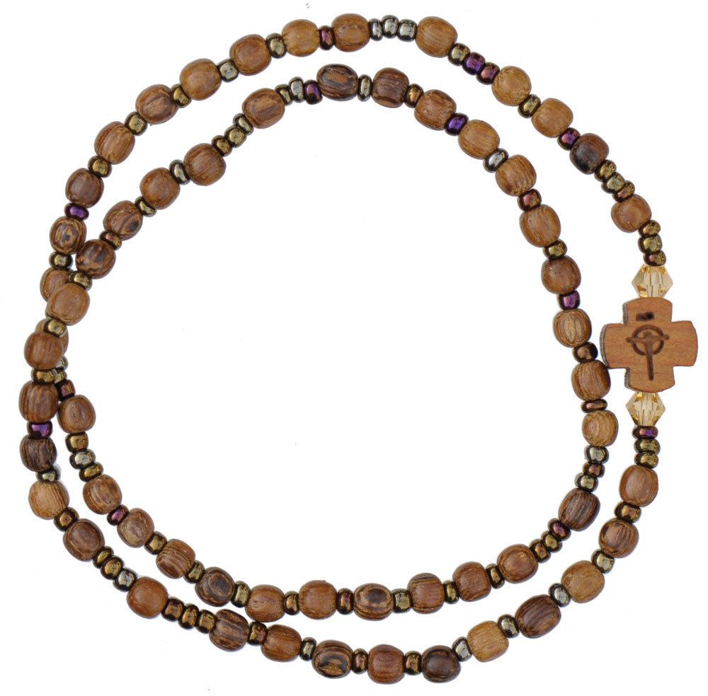 Twist Wood Rosary Bracelet