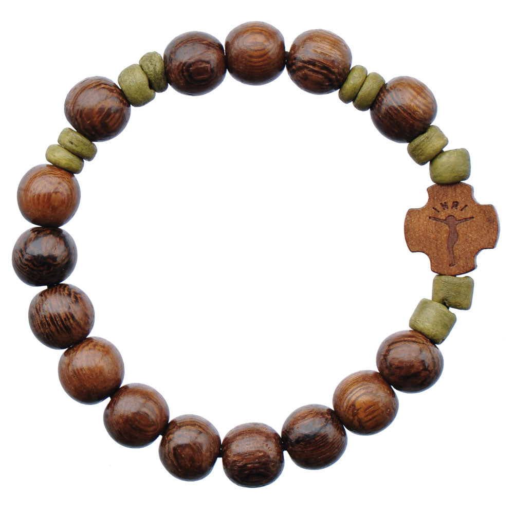 Wood Children's Rosary Bracelet