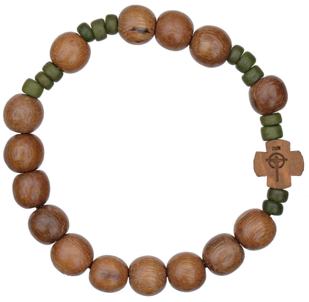 10mm Wood Rosary Bracelet