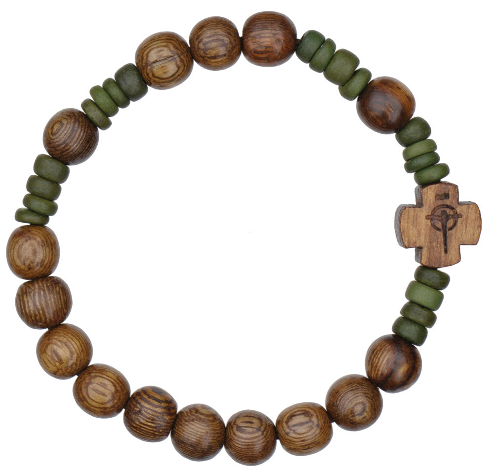 8mm Wood Rosary Bracelet