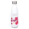 Be Still & Know - White Floral Stainless Steel Water Bottle