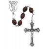 Oval Brown Wood Rosary