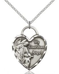 Guardian Angel Heart Medal