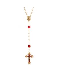  Channel Crystal Fashion Pearl Hand Enamel Rosary
