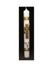 12" Gold Baptism Candle