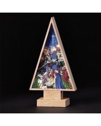 12" LED Light Nativity Tree