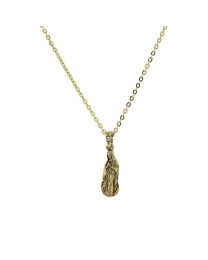 14K Gold Dipped Crystal Mary Pendant Necklace 
