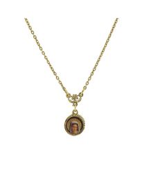 14K Gold Dipped Mary Pendant Necklace 