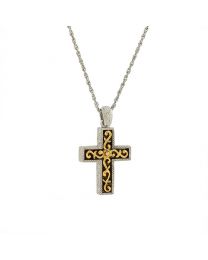 14K Gold Dipped Cross Pendant Necklace