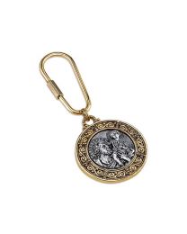 14K Gold Dipped St. Christopher Keychain 