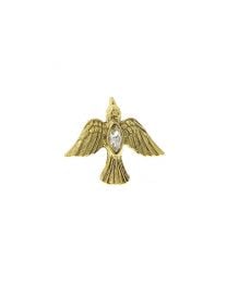 14K Gold Dipped Crystal Holy Spirit Dove Tie Tack