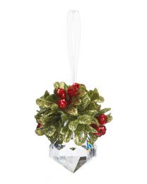 2.5" Mistletoe Clear Ornament
