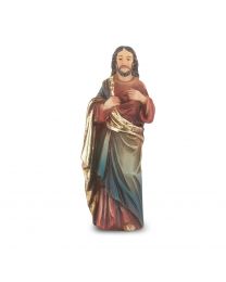 4" Cold Cast Resin Hand Painted Statue of Sacred Heart in a Deluxe Window Box