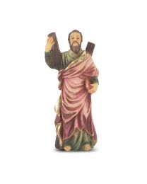 4" Cold Cast Resin Hand Painted Statue of Saint Andrew in a Deluxe Window Box