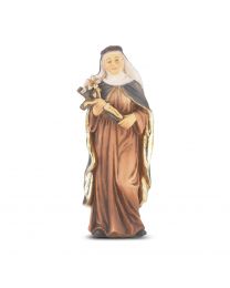 4" Cold Cast Resin Hand Painted Statue of Saint Catherine of Siena in a Deluxe Window Box