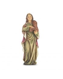 4" Cold Cast Resin Hand Painted Statue of Saint Cecilia in a Deluxe Window Box