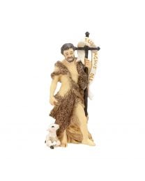 4" Cold Cast Resin Hand Painted Statue of Saint John the Baptist in a Deluxe Window Box