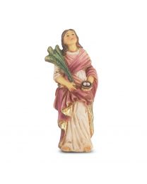 4" Cold Cast Resin Hand Painted Statue of Saint Lucy in a Deluxe Window Box