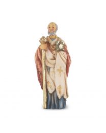 4" Cold Cast Resin Hand Painted Statue of Saint Nicholas in a Deluxe Window Box