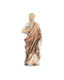 4" Cold Cast Resin Hand Painted Statue of Saint Peter in a Deluxe Window Box