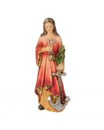 4" Cold Cast Resin Hand Painted Statue of Saint Philomena in a Deluxe Window Box