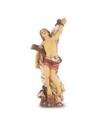4" Cold Cast Resin Hand Painted Statue of Saint Sebastian in a Deluxe Window Box