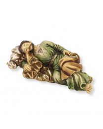 4" Cold Cast Resin Hand Painted Statue of Sleeping Saint Joseph in a Deluxe Window Box