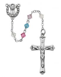 Multicolor Tin-cut Swarovski Crystal Rosary 