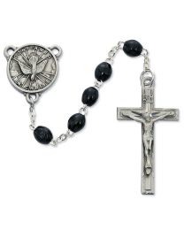 4X6 Black Wood Holy Spirit Rosary