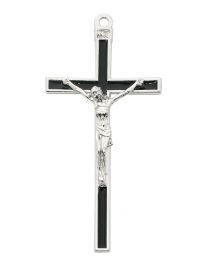 4.75" Black Enamel Crucifix