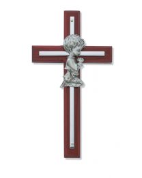 6.75" Cherry Boy Praying Cross