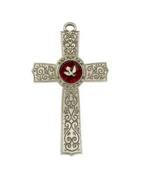 6" Filigree Red First Communion Cross 