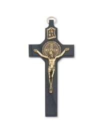 6.25" Black with Gold St. Benedict Crucifix