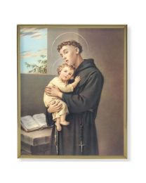 8" x 10" Gold Plaque Frame with a Saint Anthony Print