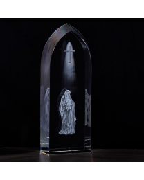8.5" Madonna and Child Etched Glass