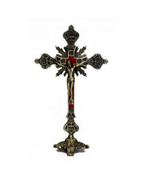 9" Bronze Crucifix with Base