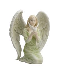 Angel Kneeling with Dove Statue