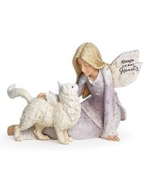 Angel with Cat Memorial Figure