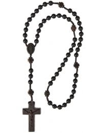 Jujube Wood Genuine Black Onyx Rosary