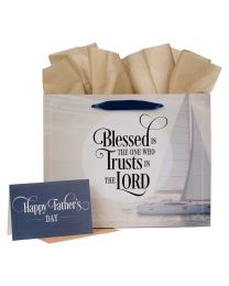 Blessed is the One Landscape Gift Bag with Card - Jeremiah 17:7