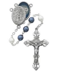 Blue and Pearl Lourdes Rosary