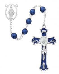 Blue Metallic Rosary