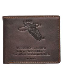 Brown Leather Wallet with Eagle