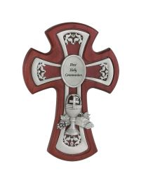 6" Cherry Stain 1st Communion Cross