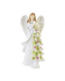 Christmas Angel in White Figurine - Mistletoe Tree